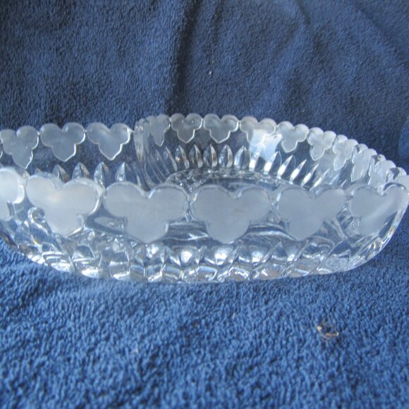 VTG HOFBAUER CRYSTAL HEART DISH W/LOVEBIRDS, MADE IN GERMANY - Picture 5 of 6